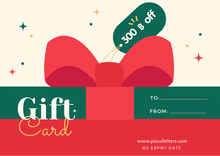 Load image into Gallery viewer, Piscoletters Gift Card
