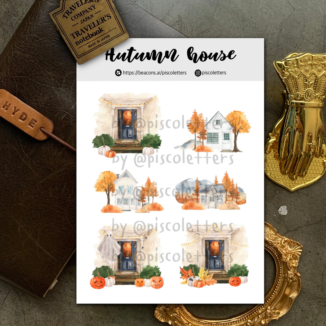 Autumn house Sticker Sheet