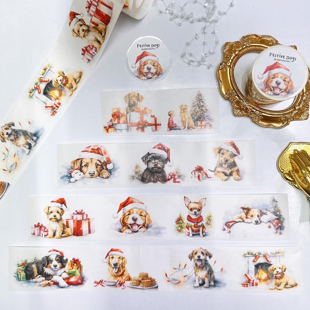 Festive Dogs Washi Tape