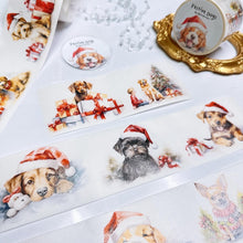 Load image into Gallery viewer, Festive Dogs Washi Tape
