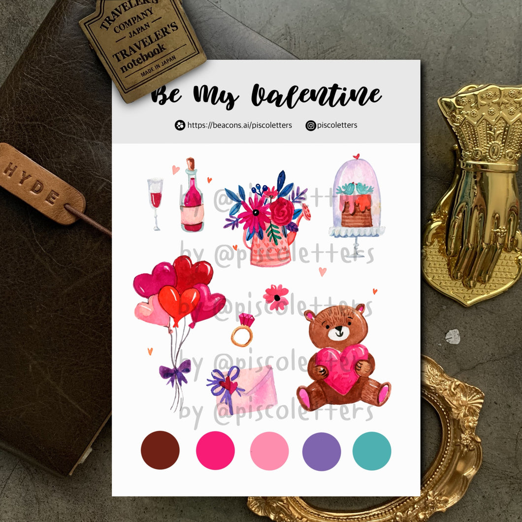 Be My Valentine Sticker Sheet