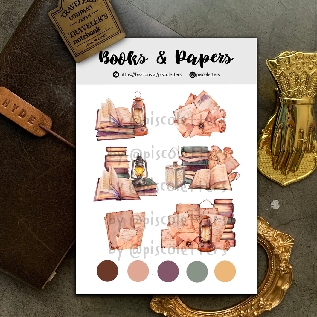 Book & Paper Sticker Sheet