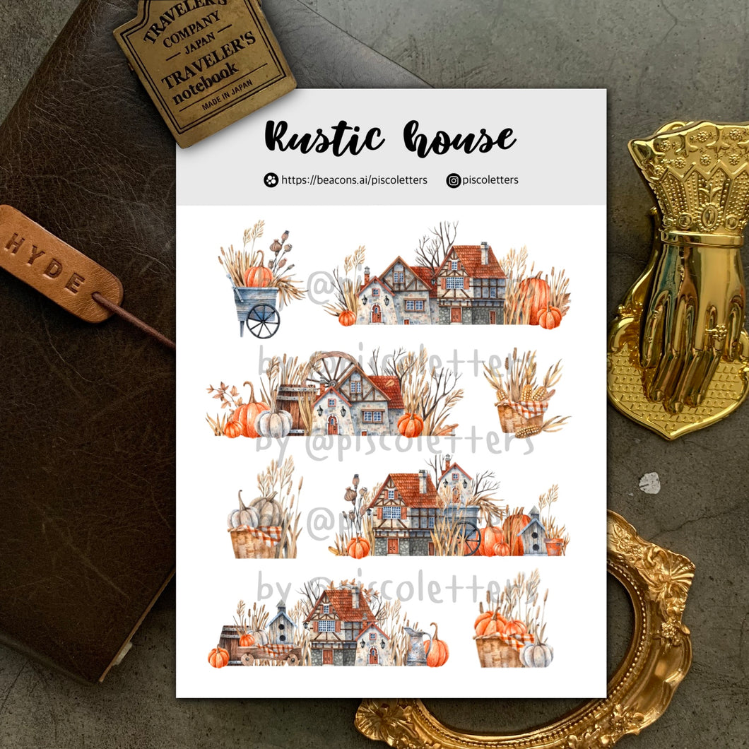 Rustic Houses Sticker Sheet