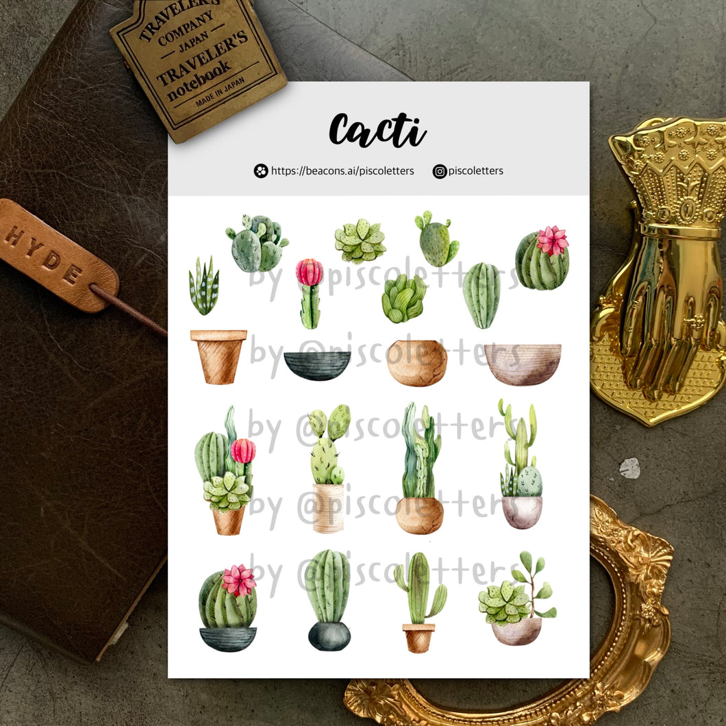 Cacti Sticker Sheet