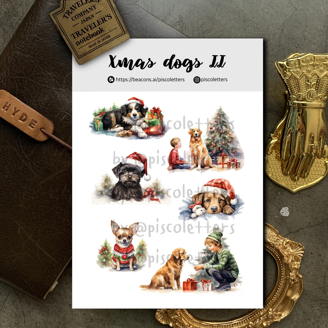 Xmas Dogs II Sticker Sheet