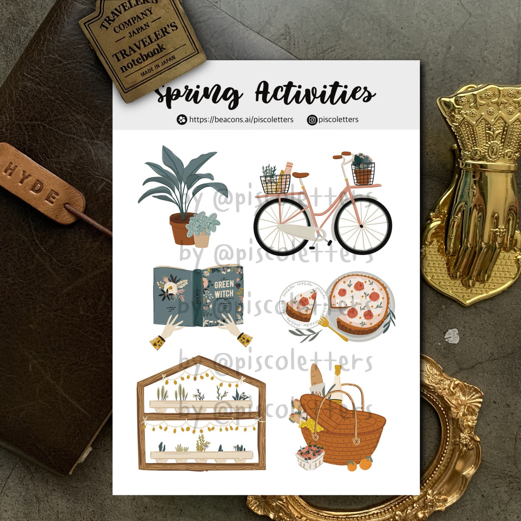 Spring Activities Sticker Sheet