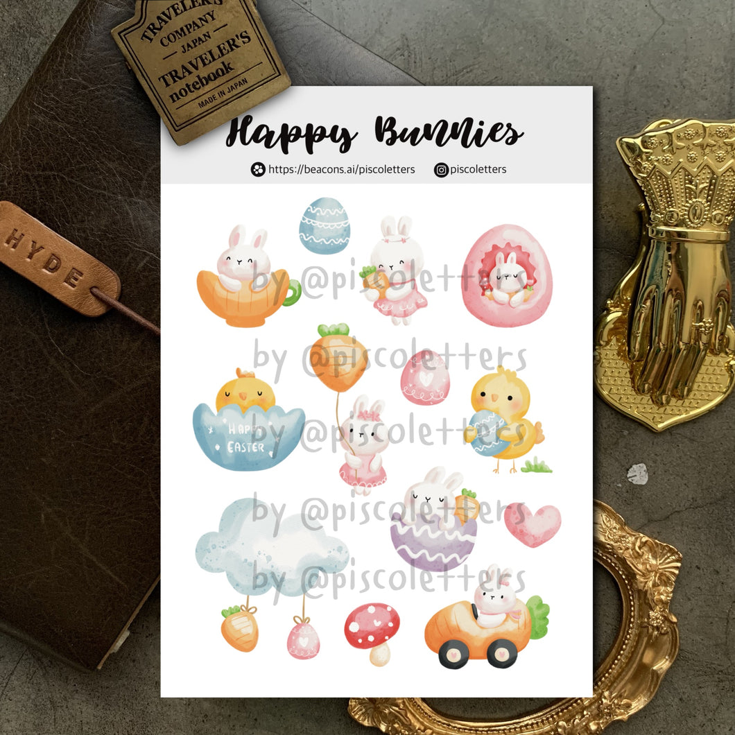 Happy Bunnies Sticker Sheet