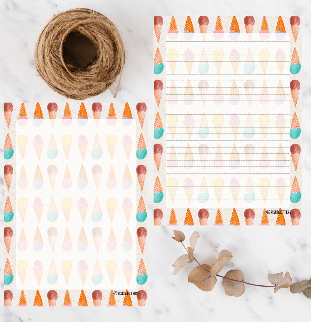 Icecream printable paper