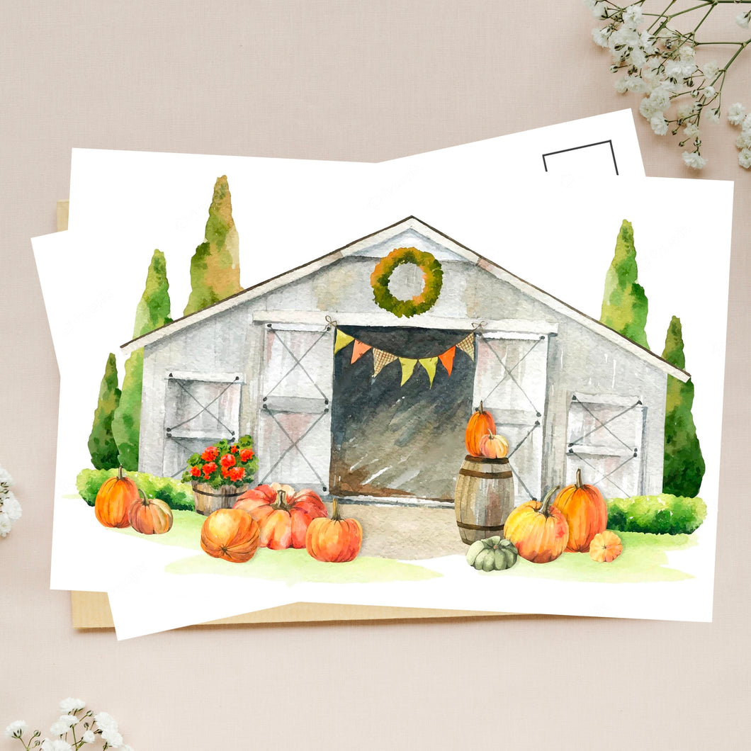 Harvest barn postcard