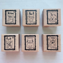 Load image into Gallery viewer, Animal Postage Rubber Stamp
