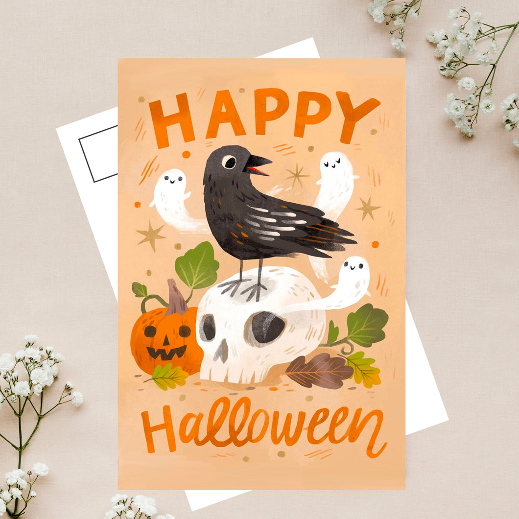 Happy Halloween postcard