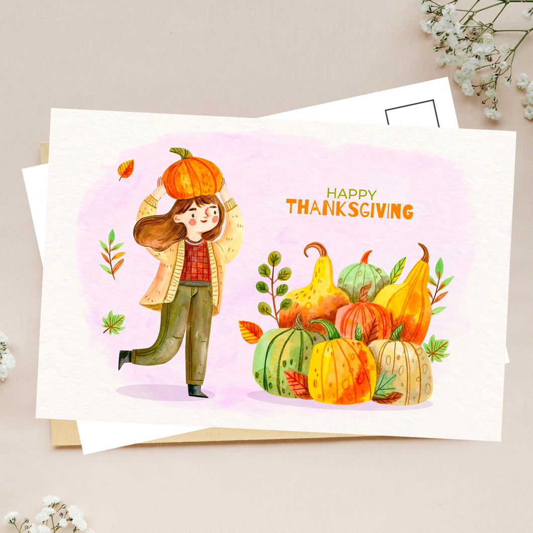 Happy Thanksgiving postcard