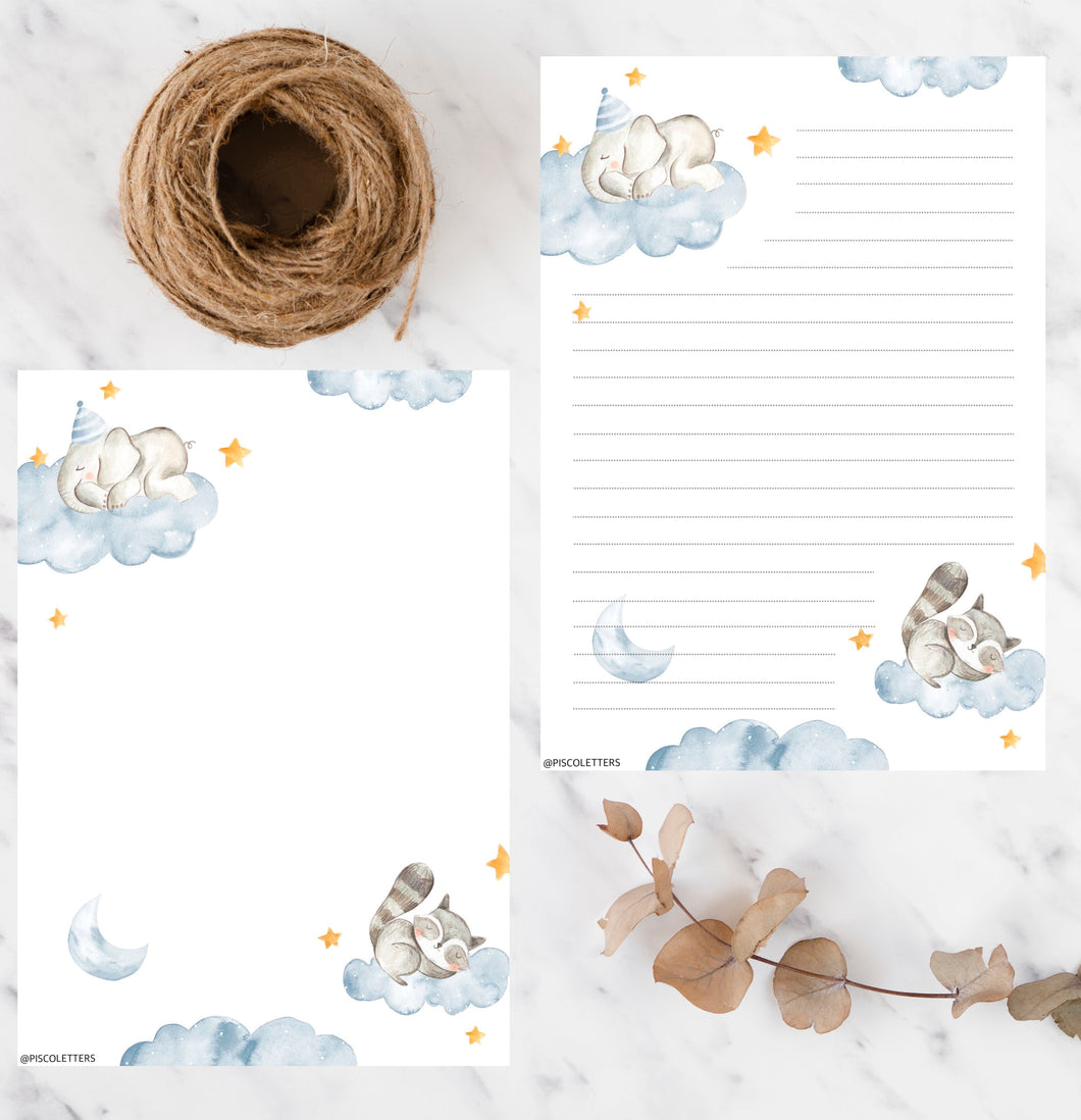 Sleeping animals printable paper