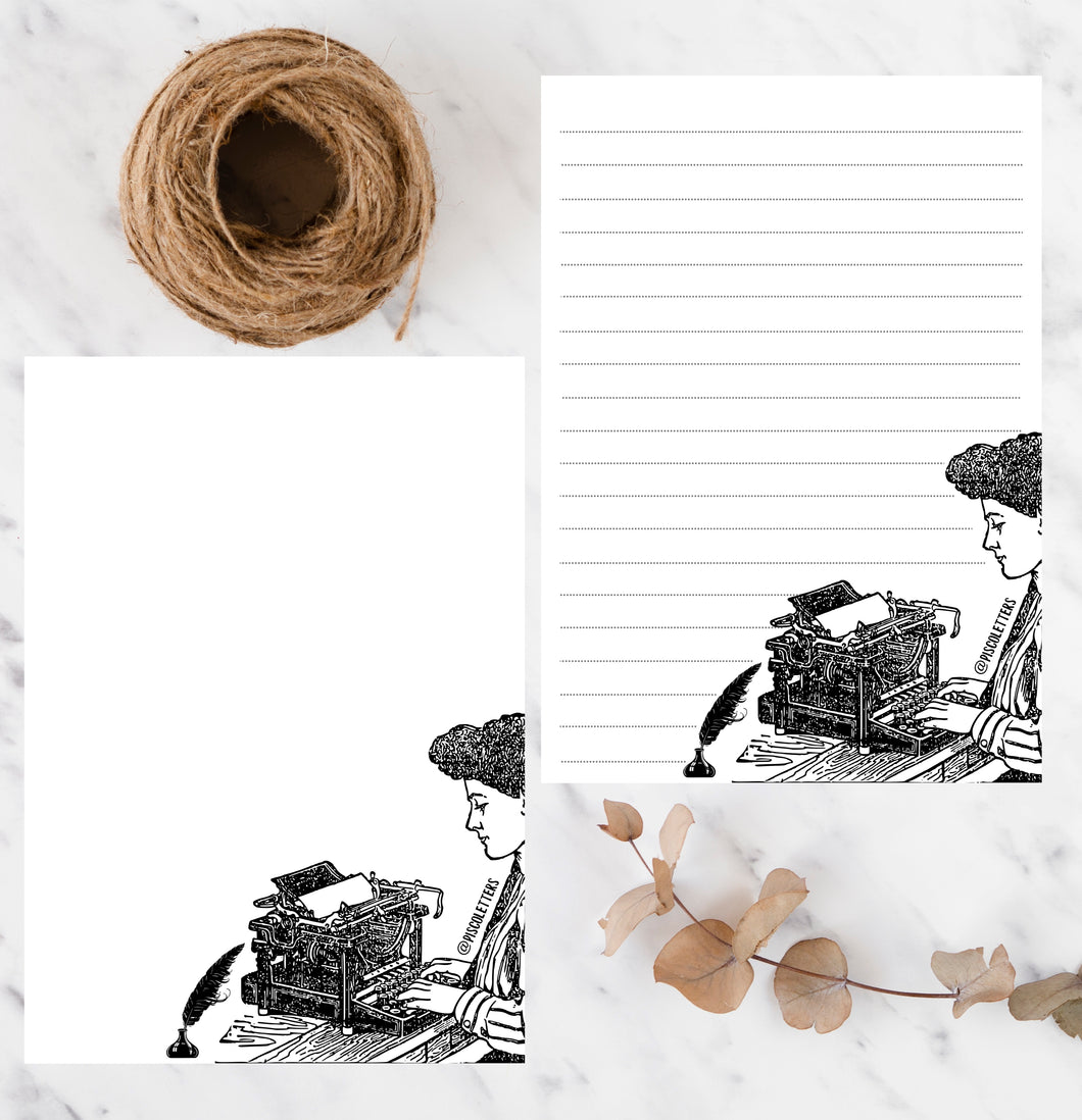 Vintage typing printable paper