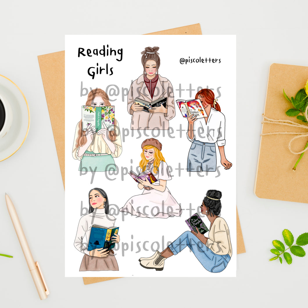 Reading Girls Printable (Digital)