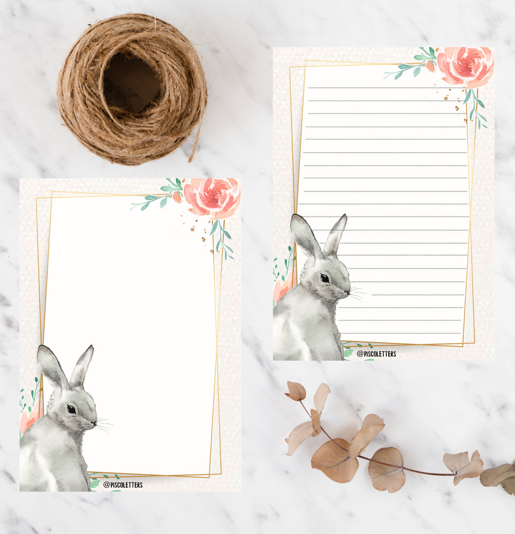 Spring bunny printable paper