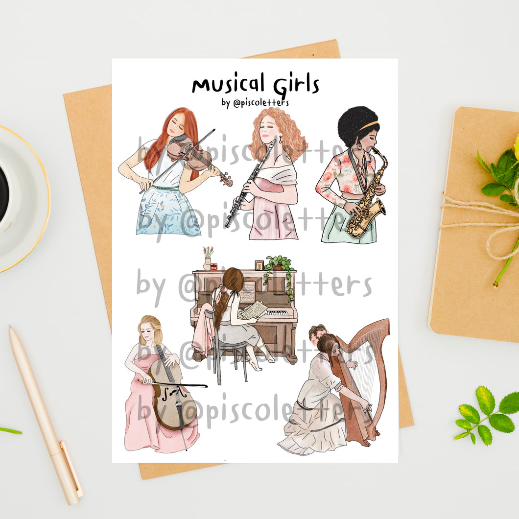 Musical Girls Printable (Digital)