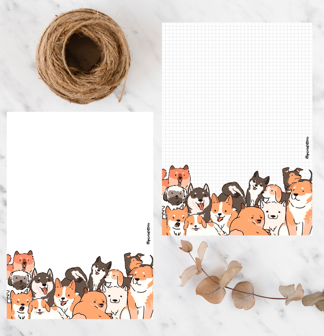 Dog family printable paper