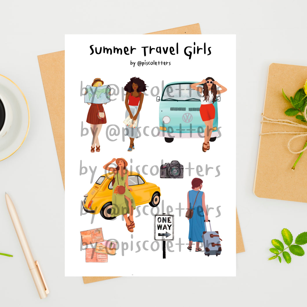 Summer Travel Girls Printable (Digital)