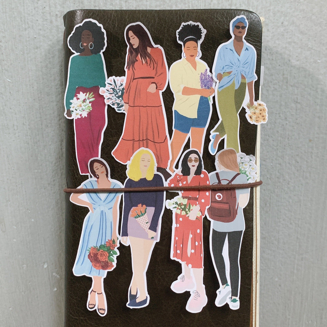 Spring girls sticker