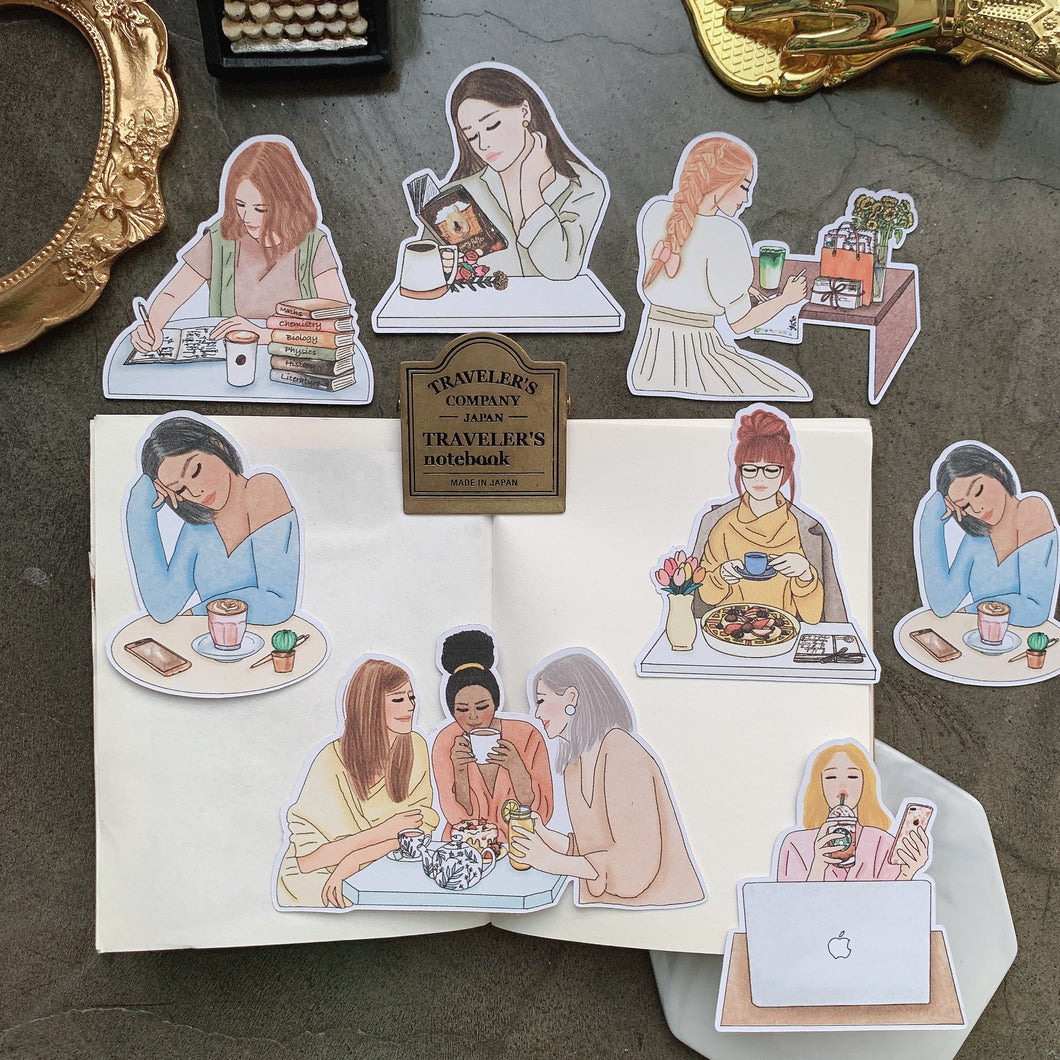 Cafe Girl stickers