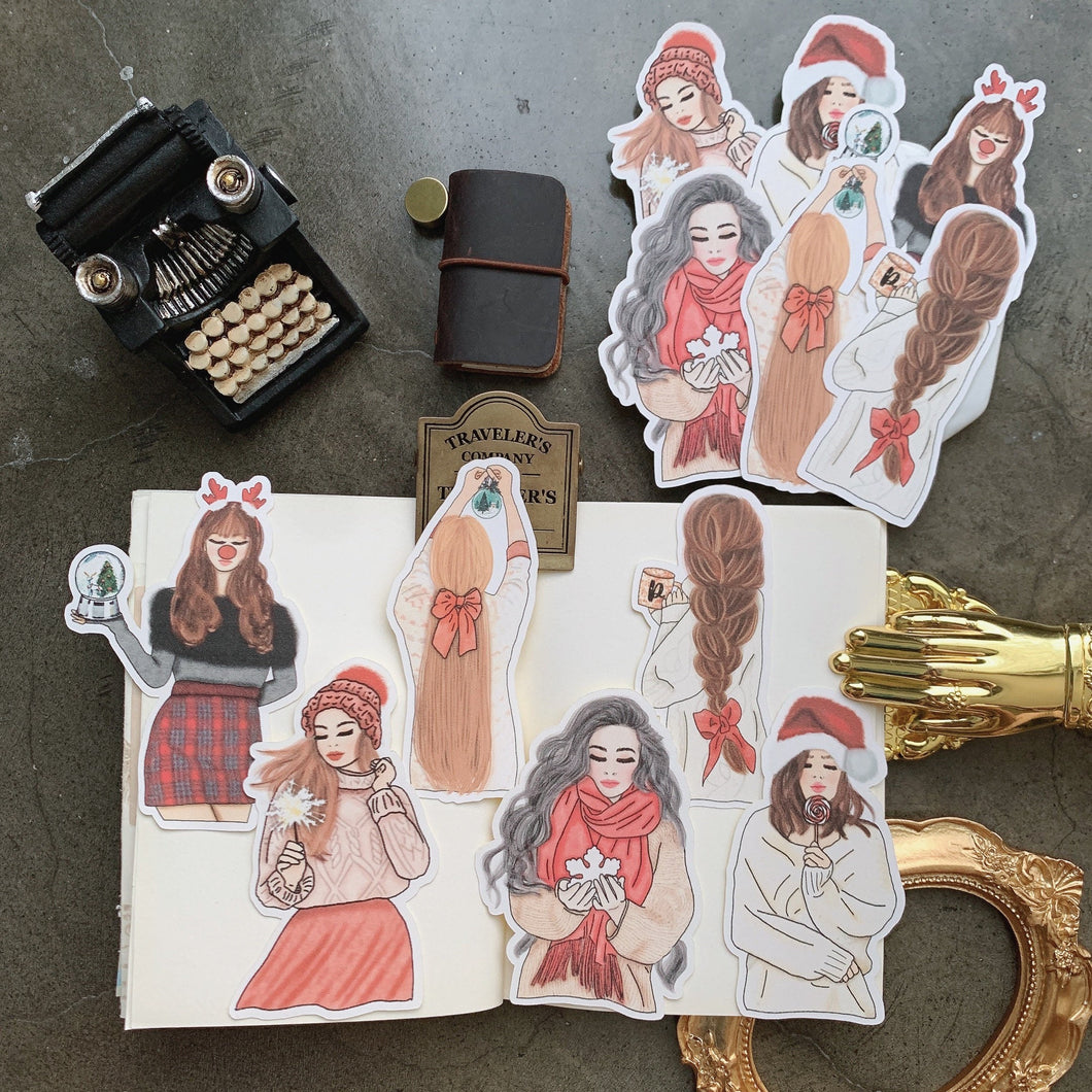 Holiday Girl stickers