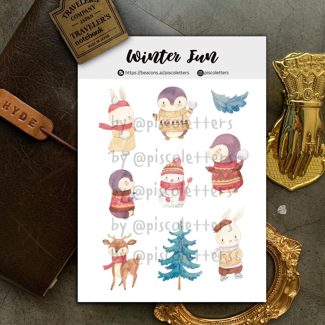 Winter Fun Sticker Sheet