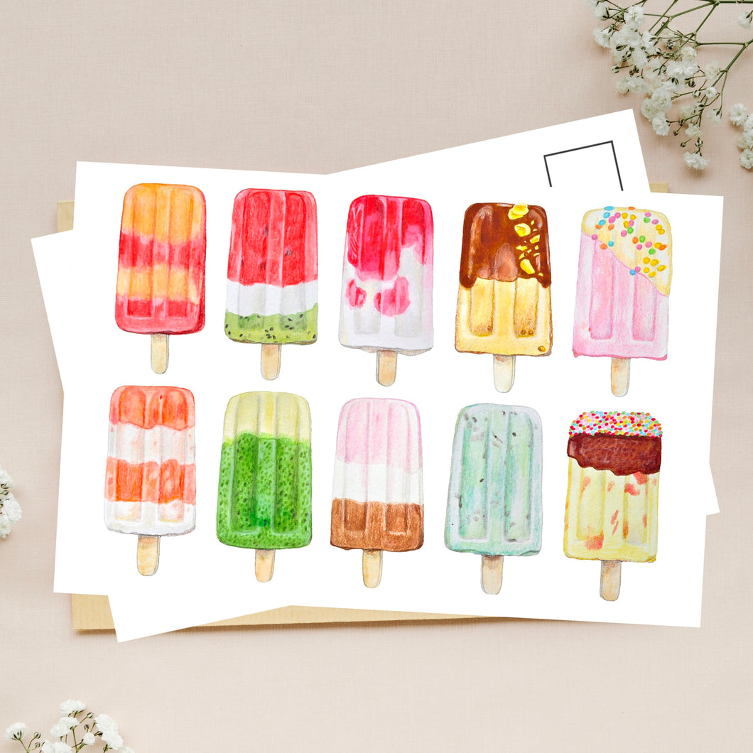 Popsicles postcard