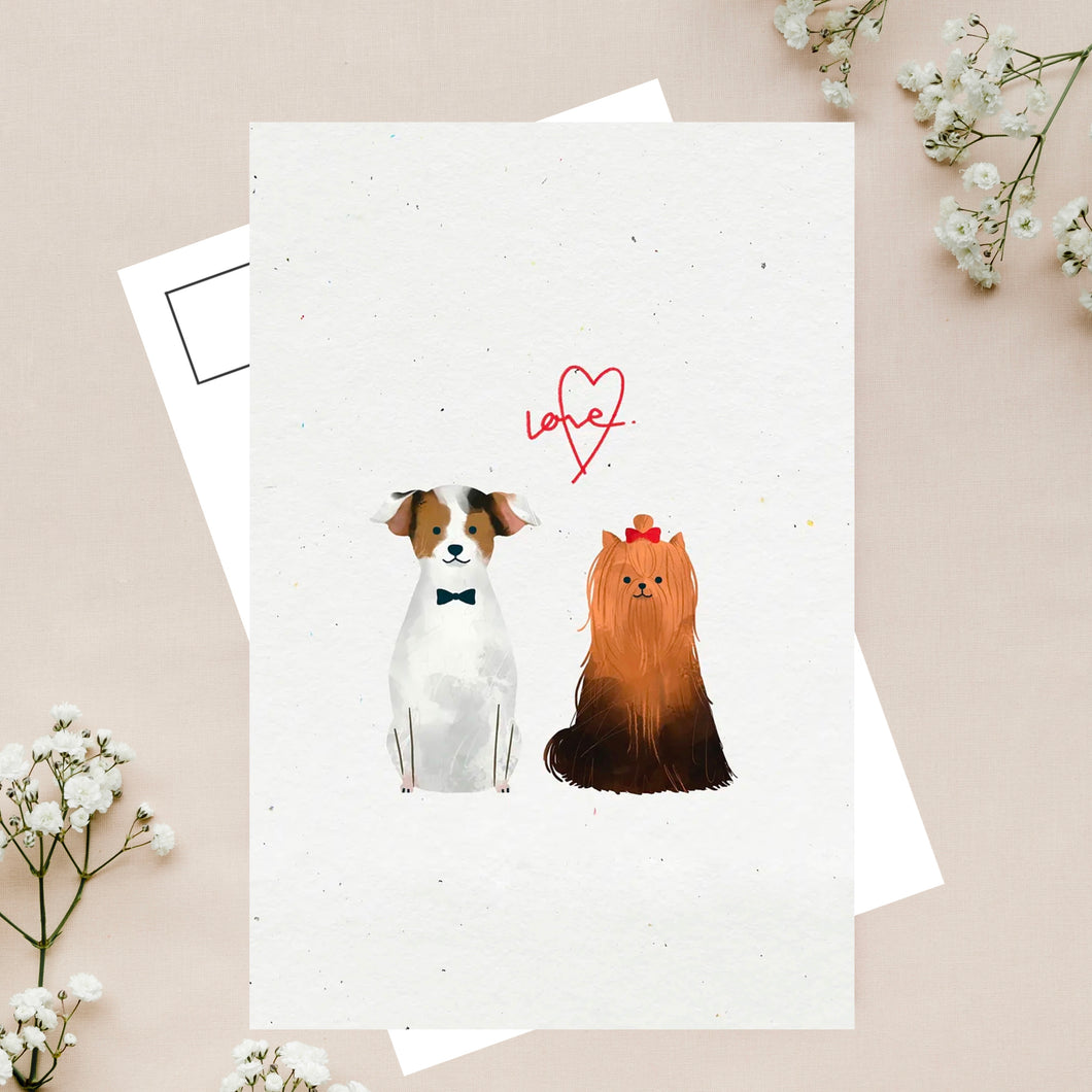 Puppy love postcard