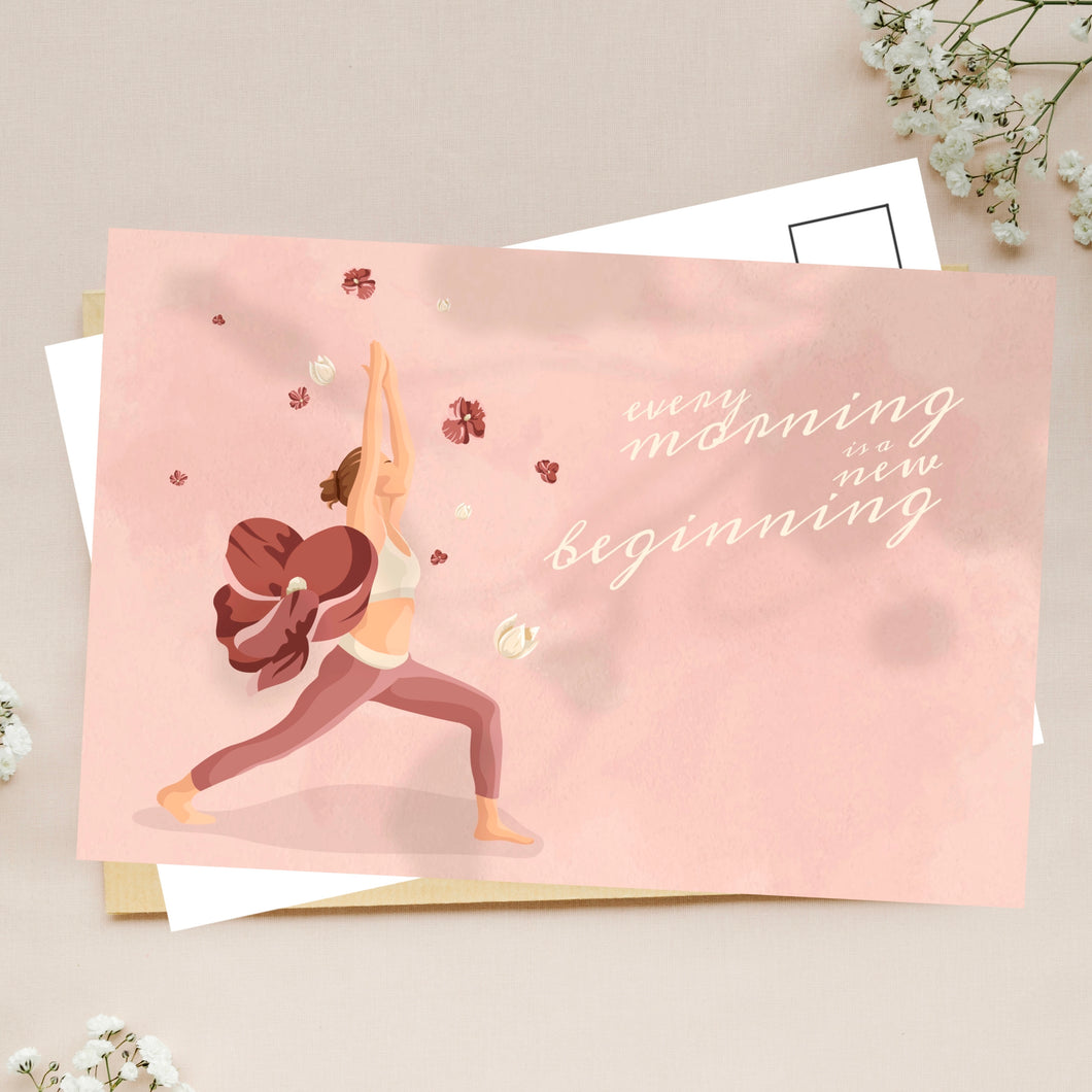 Yoga postcard